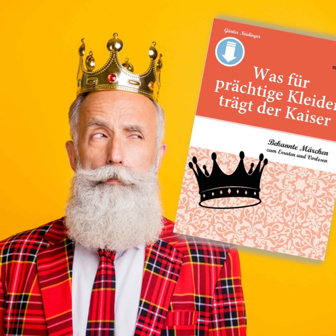 Cover des im Blogbeitrag „Närrisch bunt und märchenhaft“ vorgestellten Artikels mit dem Titel: Märchen für Senioren Band 2
