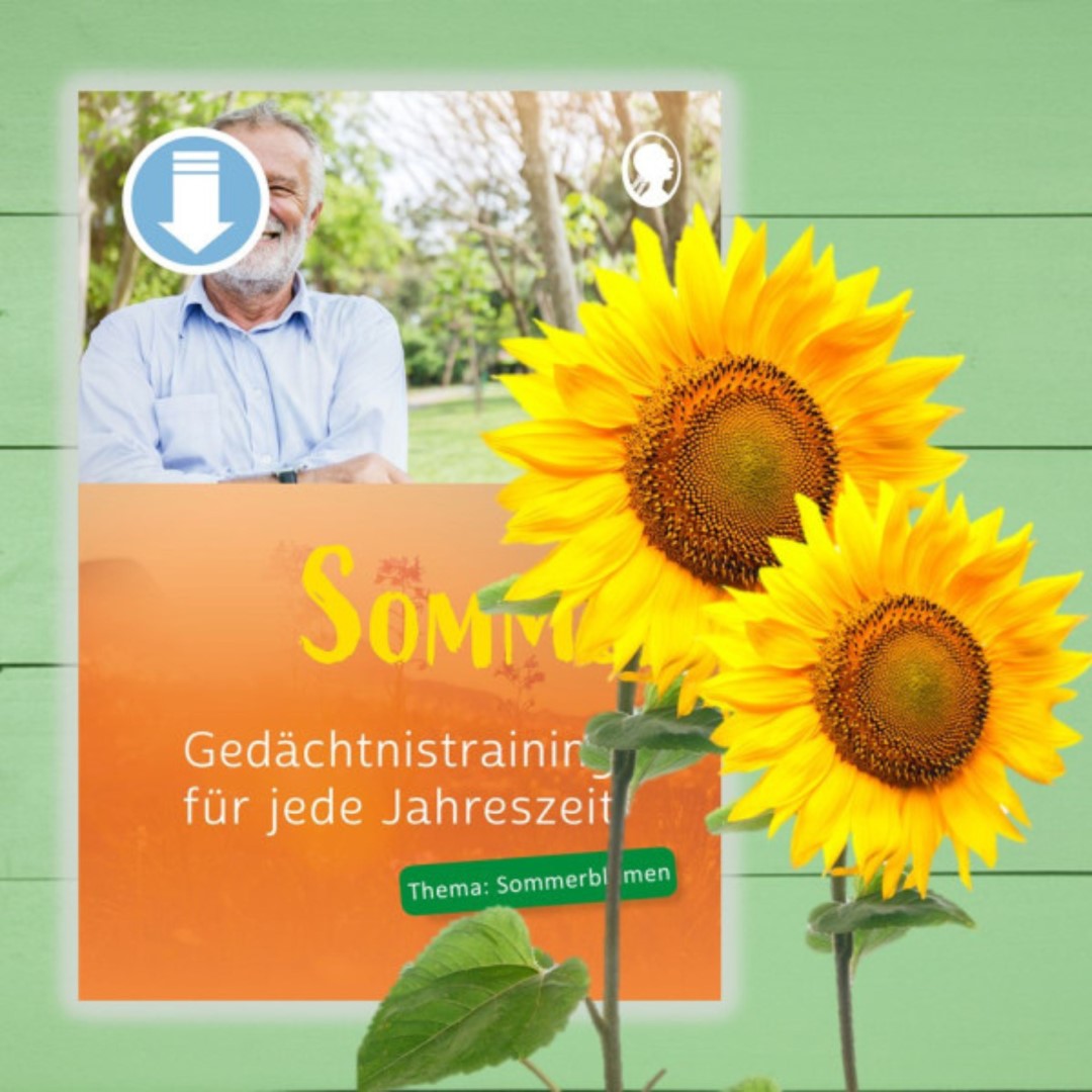 Cover des im Blogbeitrag „Der Sommer kann kommen“ vorgestellten Artikels mit dem Titel: Sommerblumen – Gedächtnistraining für jede Jahreszeit