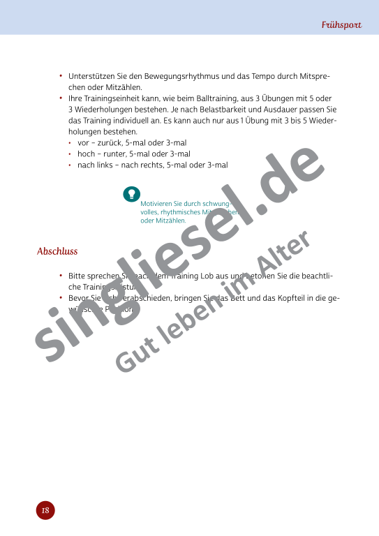Beispielseiten aus Im Rhythmus der Bewegung - Kurzaktivierungen für bettlägerige Senioren mit Demenz als PDF-Download Beispielseiten aus Im Rhythmus der Bewegung - Kurzaktivierungen für bettlägerige Senioren mit Demenz als PDF-Download