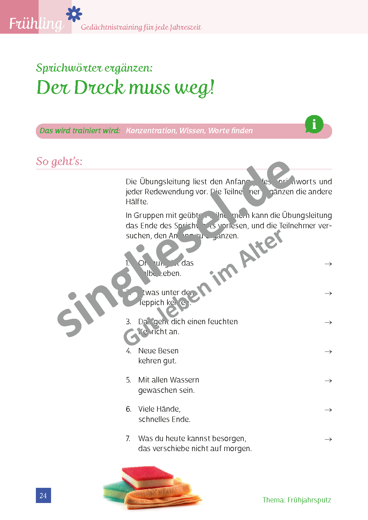 ESD-0001-036-004__Vorschau-24 Gedächtnistraining für Senioren Frühling Frühjahrsputz Sprichwörter