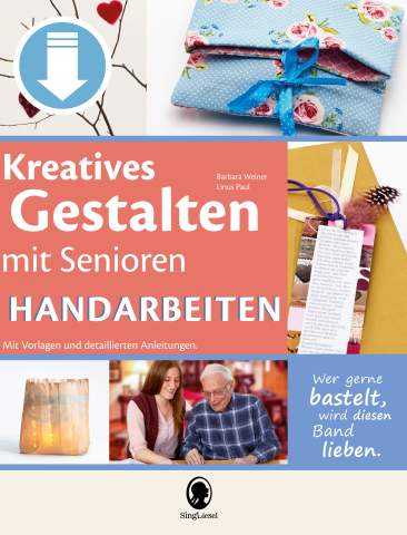 Seite 1 aus einem PDF-Buch mit Bastelideen für Senioren – einfache Handarbeiten zur Aktivierung und Beschäftigung Seite 1 aus einem PDF-Buch mit Bastelideen für Senioren – einfache Handarbeiten zur Aktivierung und Beschäftigung