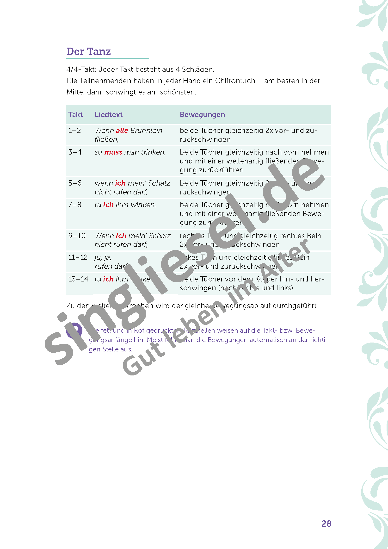 ESD-0001-660-005_Die-schoensten-Sitztaenze_Rund-um-die-Liebe_Seite_29_Wenn-alle-Bruennlein-fliessen_Tanz Die schönsten Sitztänze rund um die Liebe. Sitztänze für Senioren- auch mit Demenz. Wenn alle Brünnlein fließen Tanz