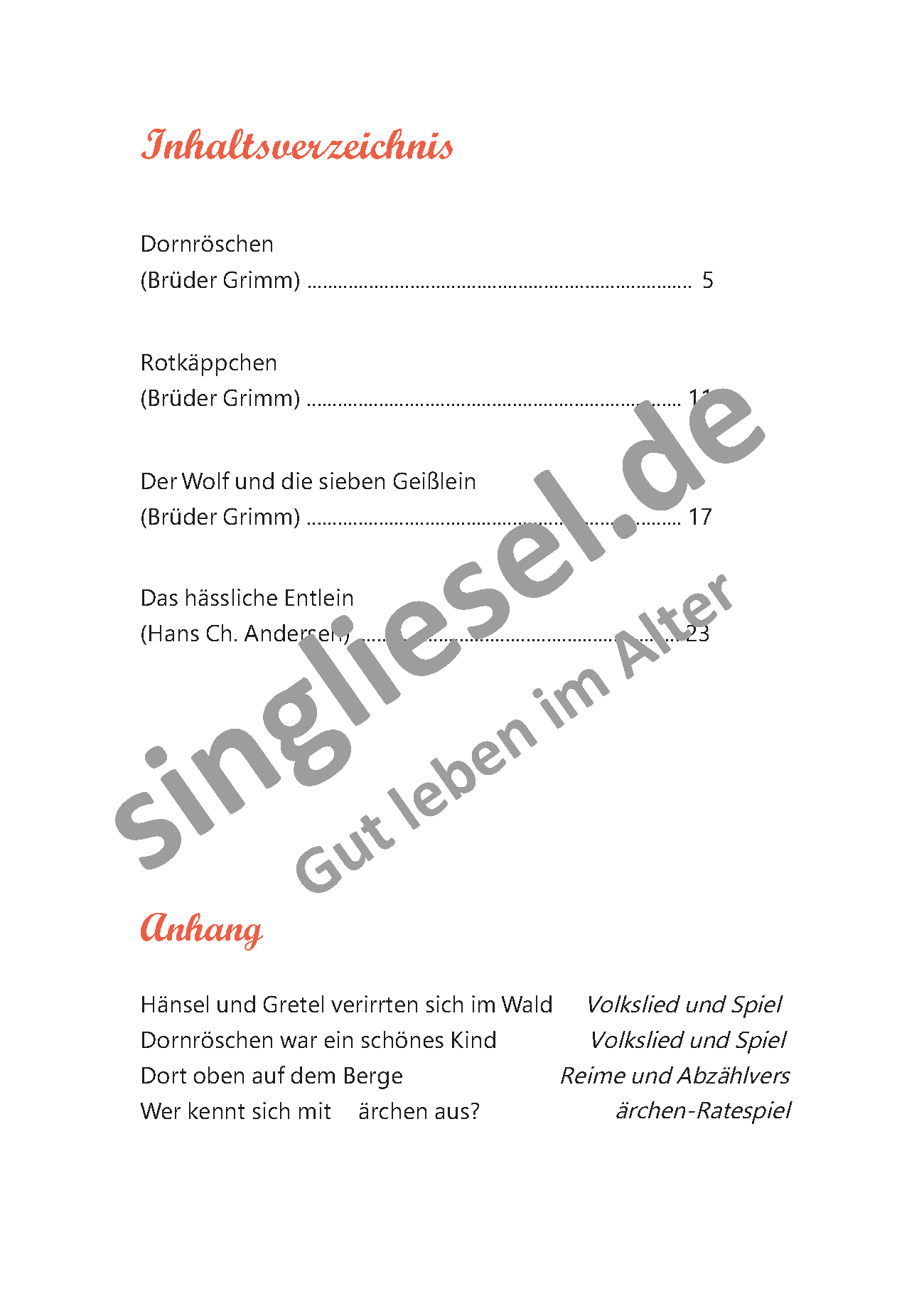 ESD-0001-054-003-Wasserzeichen_Seite_05 Märchen für Senioren. „Dornröschen“ u.v.m. (PDF) Inhaltsverzeichnis