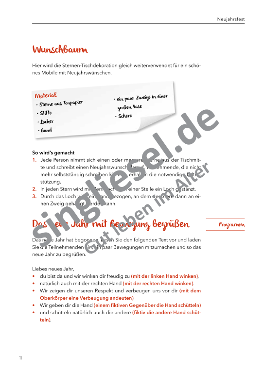 Beispielseiten aus: Von Neujahr bis Fasching  - Aktivierungspaket zu Festen und Bräuche für Senioren als PDF-Download Beispielseiten aus: Von Neujahr bis Fasching  - Aktivierungspaket zu Festen und Bräuche für Senioren als PDF-Download