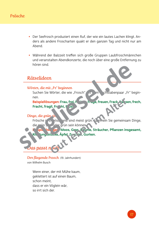 Beispielseiten der PDF: Kurzaktivierungen im Sommer - Beschätigungen für Senioren zum Thema Tiere im Sommer Beispielseiten der PDF: Kurzaktivierungen im Sommer - Beschätigungen für Senioren zum Thema Tiere im Sommer