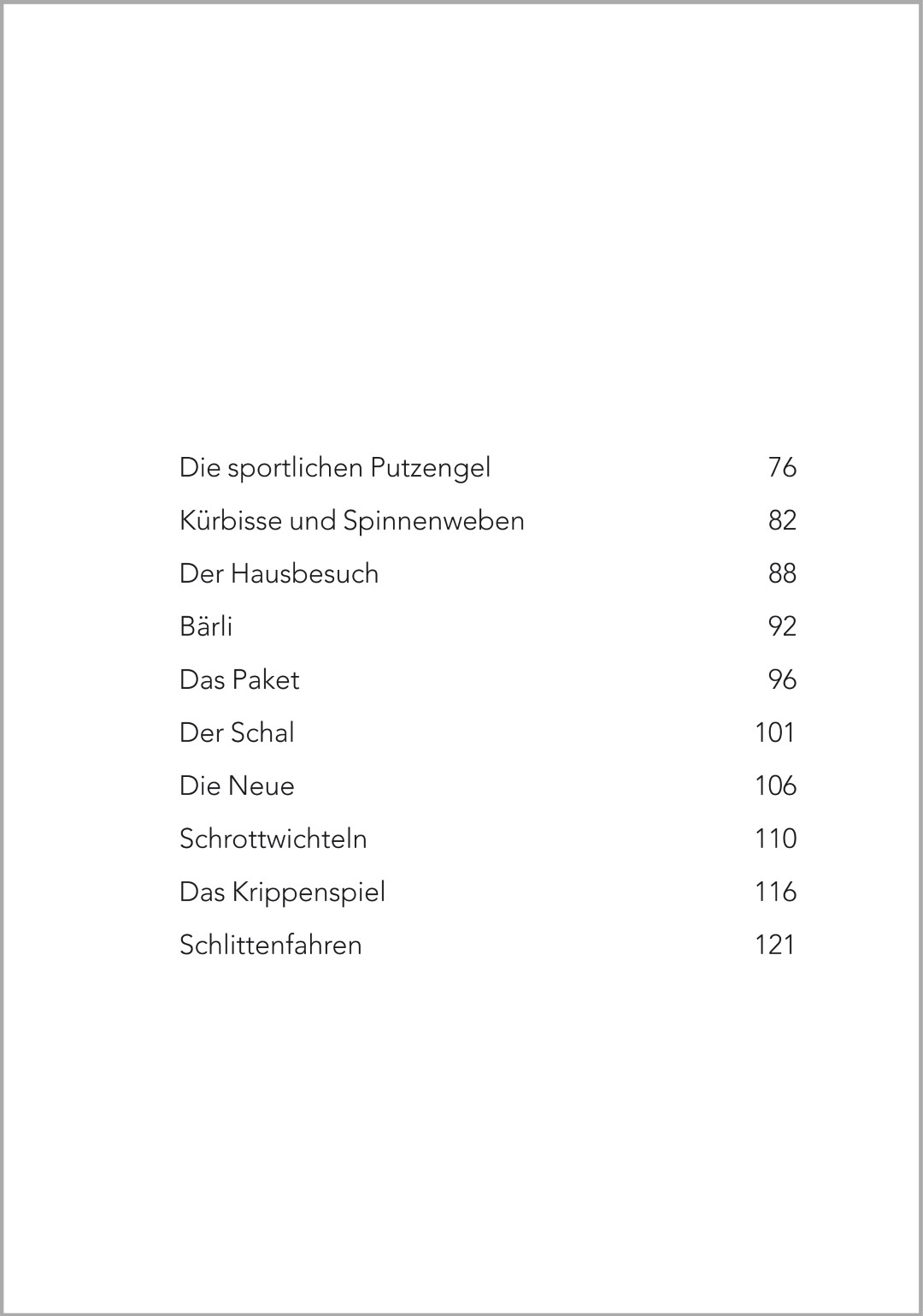 Inhaltsverzeichnis zu "Kurzgeschichten für Senioren" "Neues vom Plauderclub"