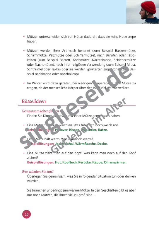 Beispielseiten aus der PDF Kurzaktivierung im Winter für Senioren mit Demenz - kreative Ideen für einen kunterbunten Winter Beispielseiten aus der PDF Kurzaktivierung im Winter für Senioren mit Demenz - kreative Ideen für einen kunterbunten Winter