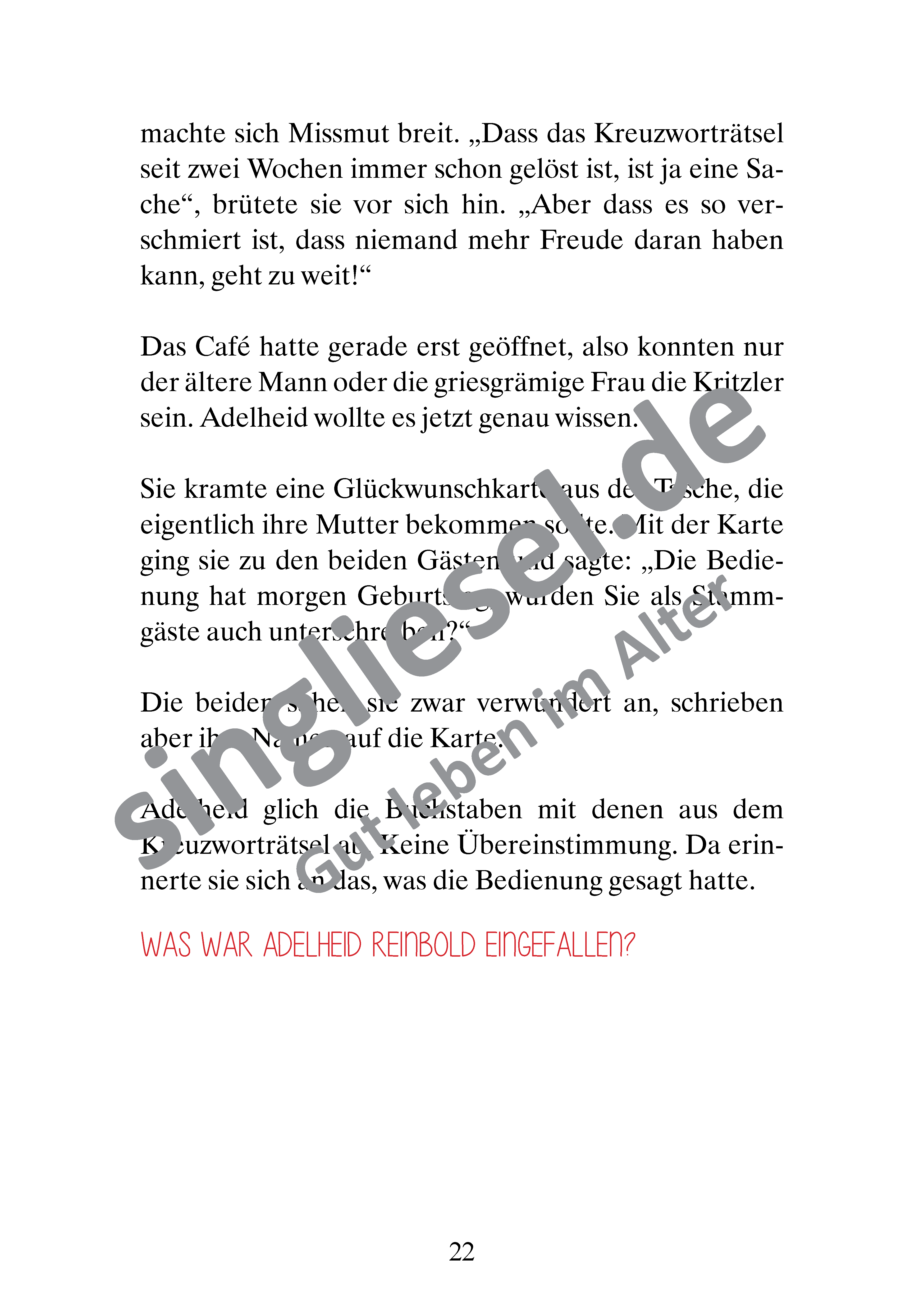 Beispielseiten aus Dem Täter auf der Spur - Krimi-Geschichten zum Vorlesen für Senioren als PDF-Download Beispielseiten aus Dem Täter auf der Spur - Krimi-Geschichten zum Vorlesen für Senioren als PDF-Download