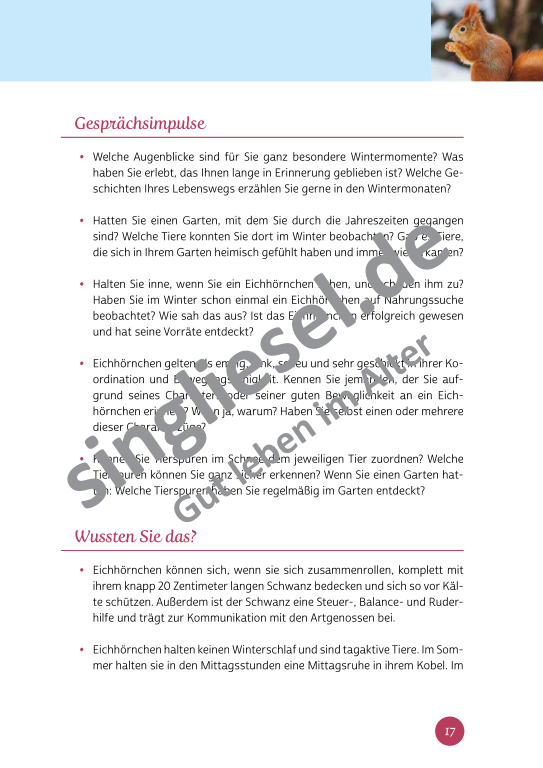 Beispielseiten aus der PDF Kurzaktivierungen im Winter für Senioren mit Demenz - kreative Ideen zum Thema Haus und Garten Beispielseiten aus der PDF Kurzaktivierungen im Winter für Senioren mit Demenz - kreative Ideen zum Thema Haus und Garten