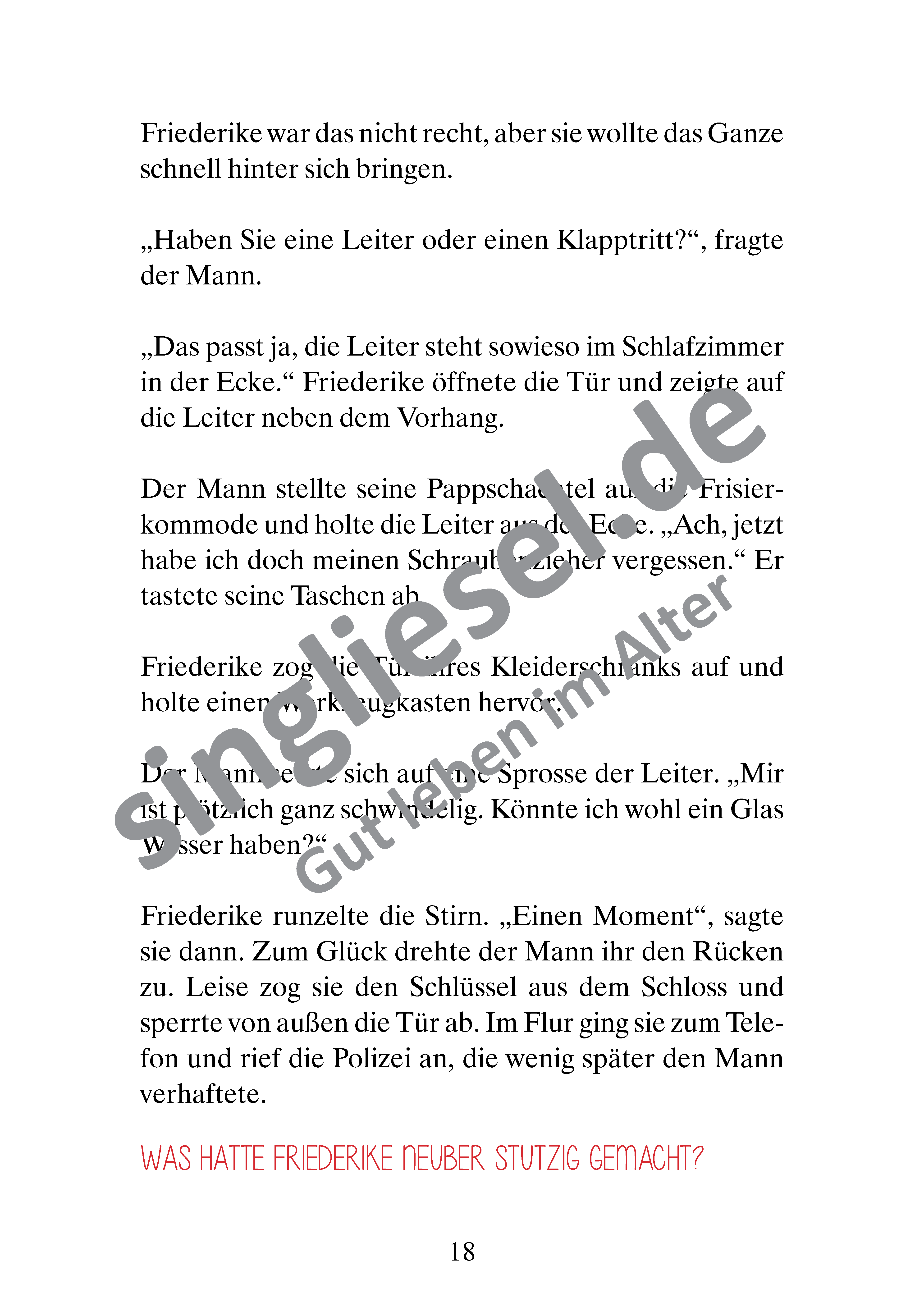 Beispielseiten aus Gelegenheit macht Diebe - Krimi-Geschichten zum Vorlesen für Senioren als PDF-Download Beispielseiten aus Gelegenheit macht Diebe - Krimi-Geschichten zum Vorlesen für Senioren als PDF-Download