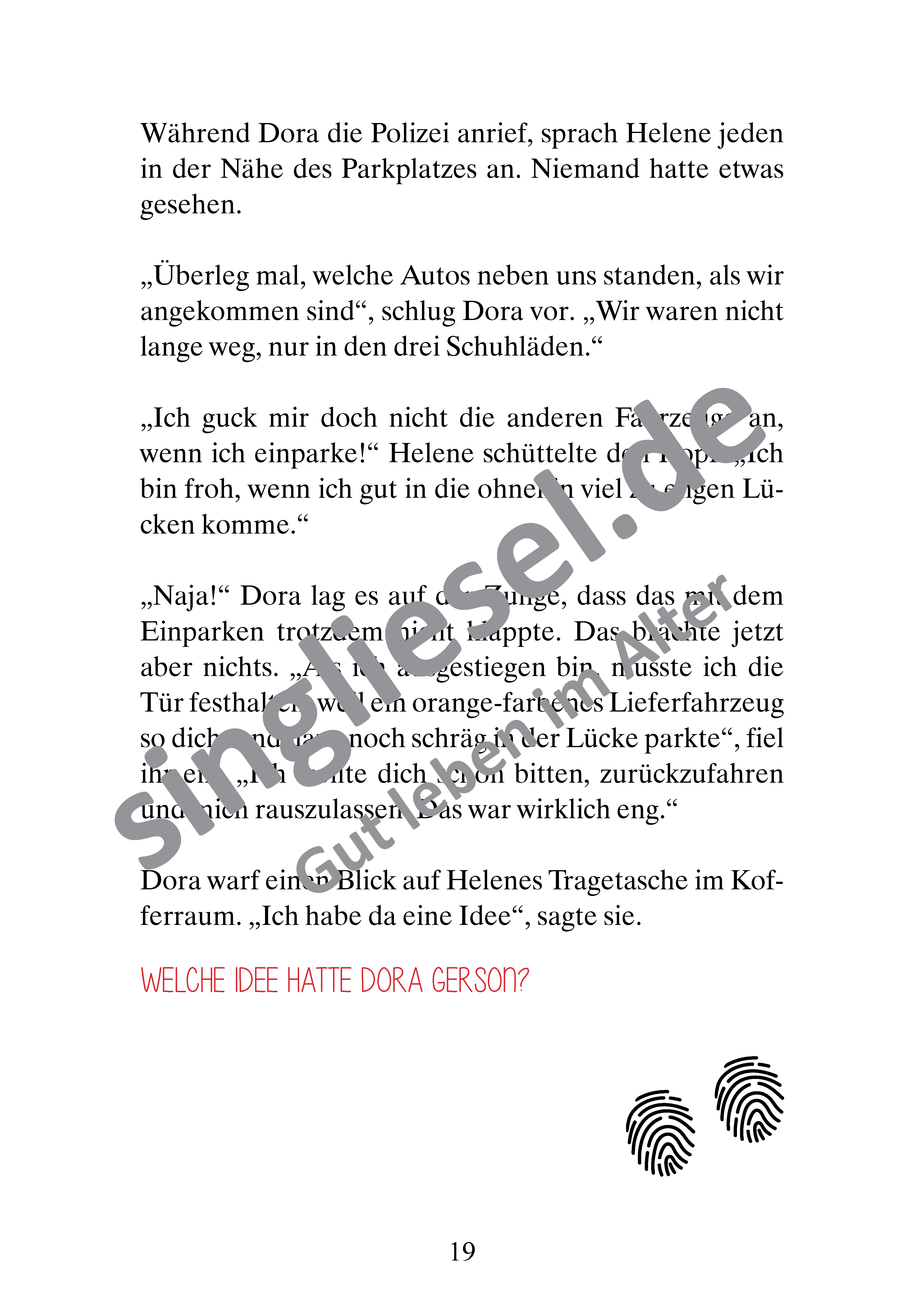 Beispielseiten aus Dem Täter auf der Spur - Krimi-Geschichten zum Vorlesen für Senioren als PDF-Download Beispielseiten aus Dem Täter auf der Spur - Krimi-Geschichten zum Vorlesen für Senioren als PDF-Download