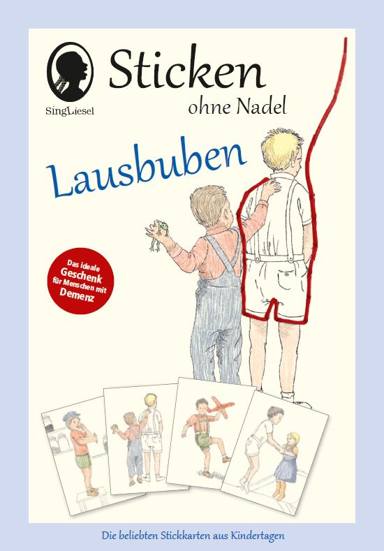 Cover: Sticken ohne Nadel – beliebte Stickkarten für Senioren mit Demenz zur Beschäftigung und Erinnerungsarbeit