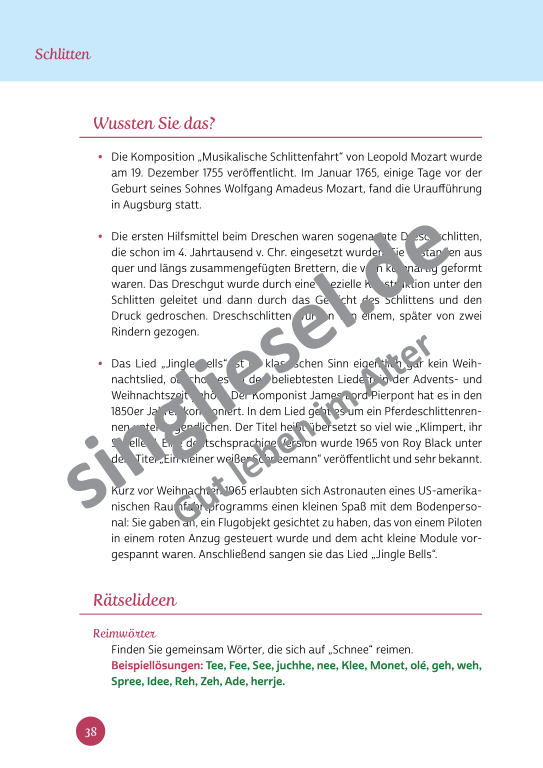 Beispielseiten aus der PDF Kurzaktivierung im Winter für Senioren mit Demenz - kreative Ideen für einen kunterbunten Winter Beispielseiten aus der PDF Kurzaktivierung im Winter für Senioren mit Demenz - kreative Ideen für einen kunterbunten Winter