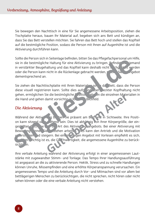 Beispielseiten aus Sinneswelten wecken - Kurzaktivierungen für bettlägerige Senioren mit Demenz als PDF-Download Beispielseiten aus Sinneswelten wecken - Kurzaktivierungen für bettlägerige Senioren mit Demenz als PDF-Download