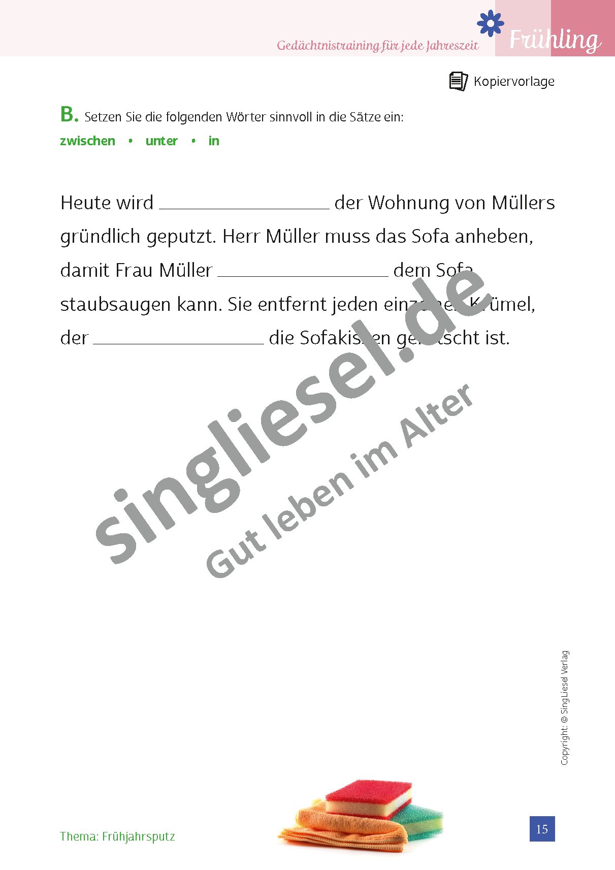 ESD-0001-036-004__Vorschau-15 Gedächtnistraining für Senioren Frühling Frühjahrsputz Lückentext S 2