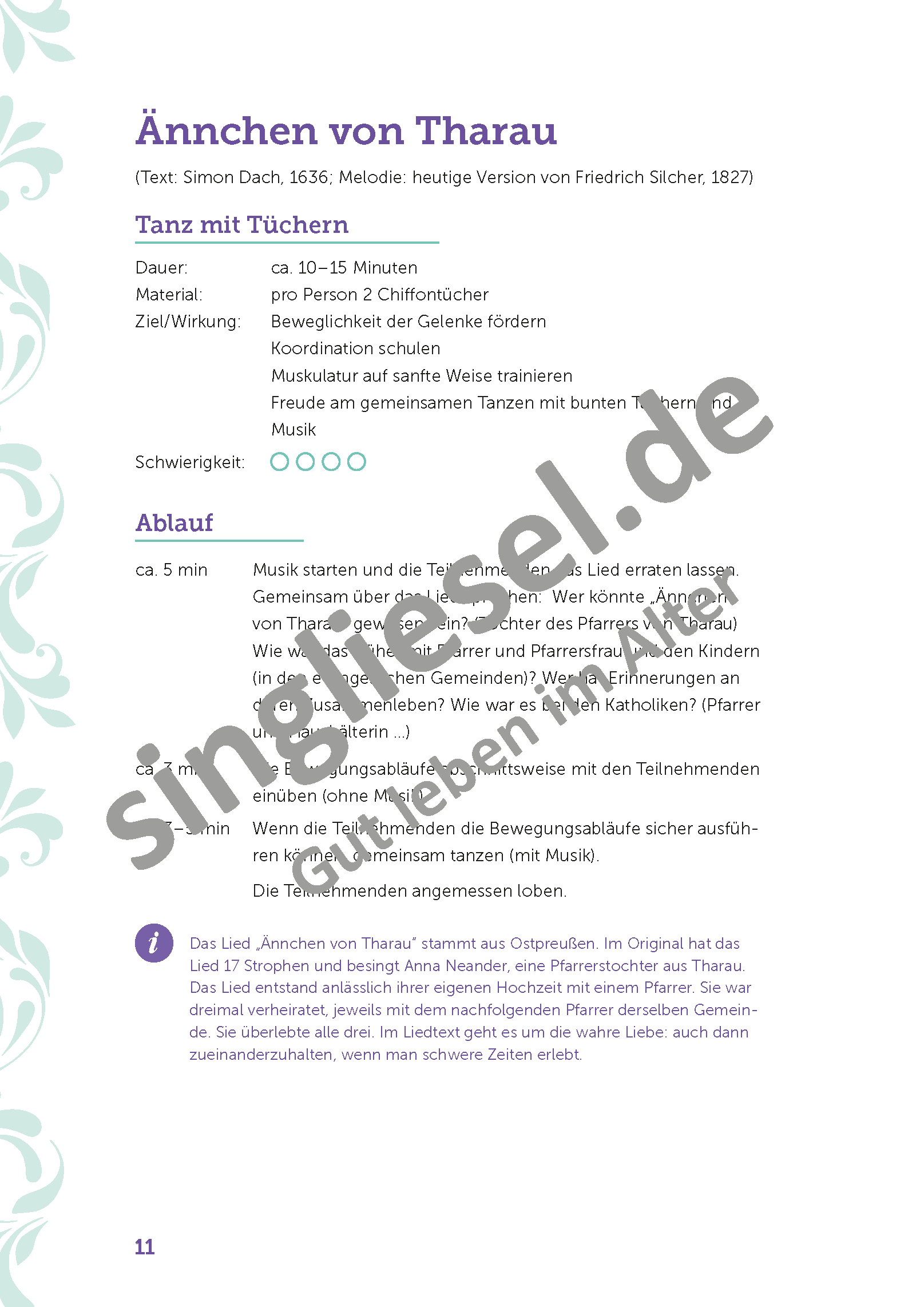 ESD-0001-660-005_Die-schoensten-Sitztaenze_Rund-um-die-Liebe_Seite_12_AEnnchen-von-Tharau Die schönsten Sitztänze rund um die Liebe. Sitztänze für Senioren- auch mit Demenz. Ännchen von Tharau