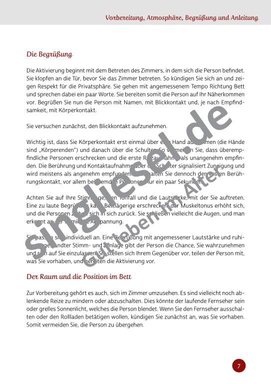Beispielseiten aus Sinneswelten wecken - Kurzaktivierungen für bettlägerige Senioren mit Demenz als PDF-Download Beispielseiten aus Sinneswelten wecken - Kurzaktivierungen für bettlägerige Senioren mit Demenz als PDF-Download