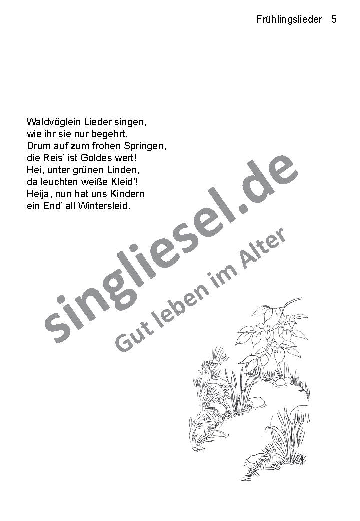 Nun-will-der-Lenz-uns-gruessen-Text Die schönsten Frühlingslieder Nun will der Lenz uns grüßen Text