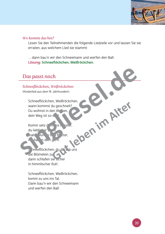 Beispielseiten aus der PDF Kurzaktivierung im Winter für Senioren mit Demenz - kreative Ideen für einen kunterbunten Winter Beispielseiten aus der PDF Kurzaktivierung im Winter für Senioren mit Demenz - kreative Ideen für einen kunterbunten Winter