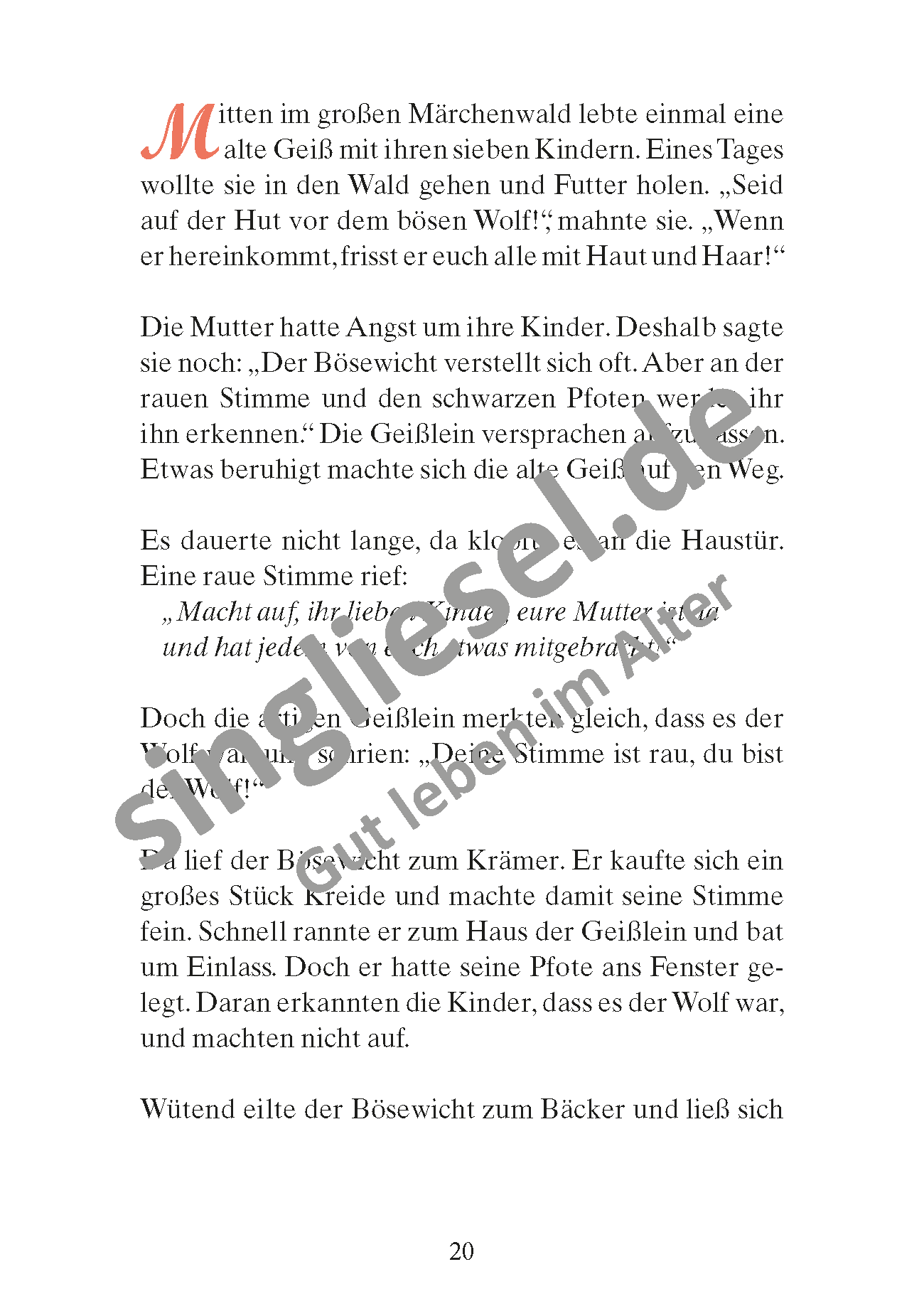 ESD-0001-054-003-Wasserzeichen_Seite_21 Märchen für Senioren. „Der Wolf und die sieben Geislein“ u.v.m. (PDF) Vorlesegeschichte Seite 1