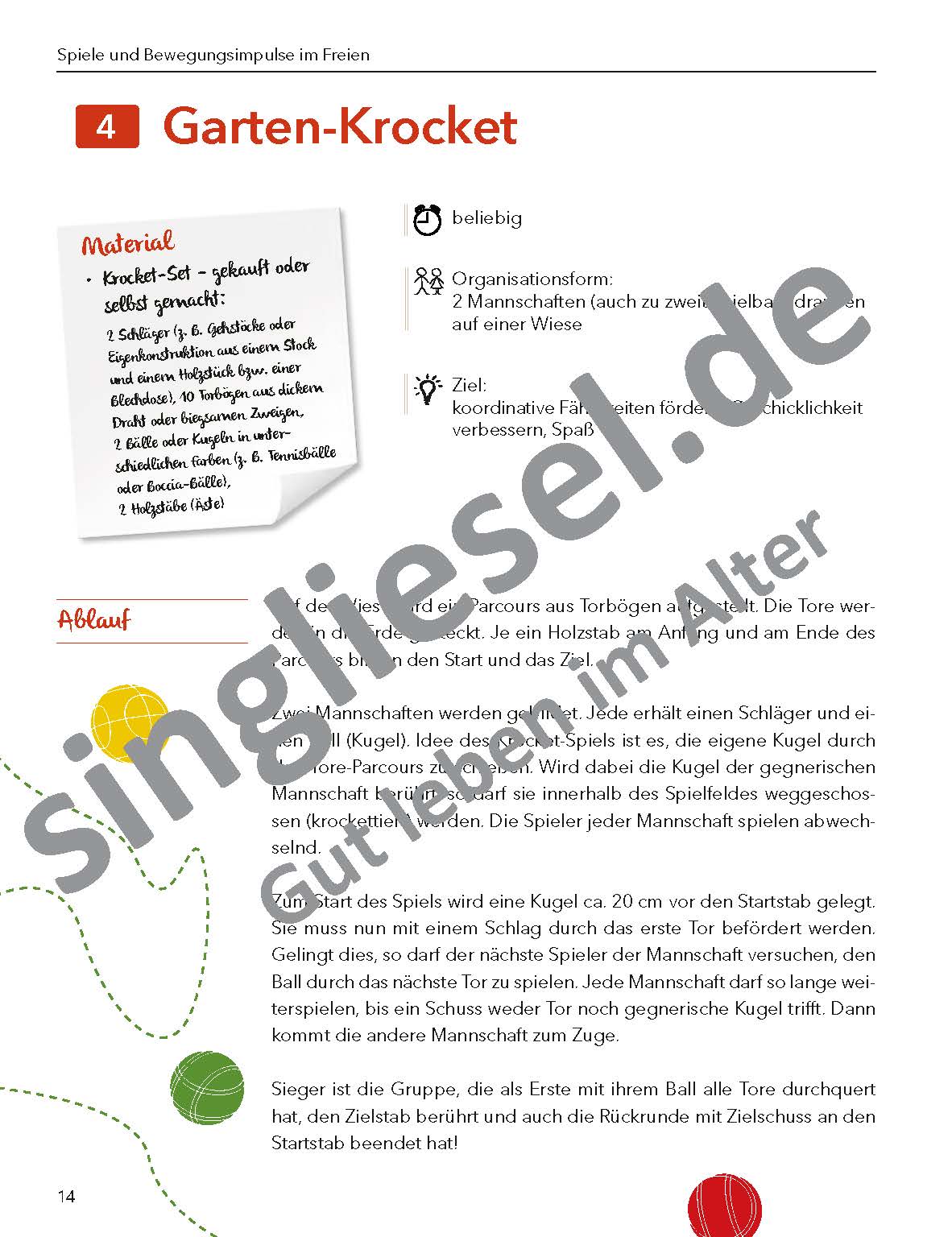 ESD-0001-089-0008_Seite_15 Bewegungsspiele und Sturzprophylaxe für Senioren im Freien.  Garten-Krocket