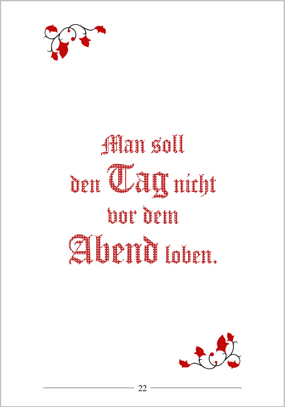 Beispielseite aus „Die schönsten Sprichwortgeschichten zum Lachen und Schmunzeln“ mit der Kurzgeschichte „Taubendreck“. Sichtbar ist das Sprichwort „Man soll den Tag nicht vor dem Abend loben“, das erkannt und ergänzt werden soll.