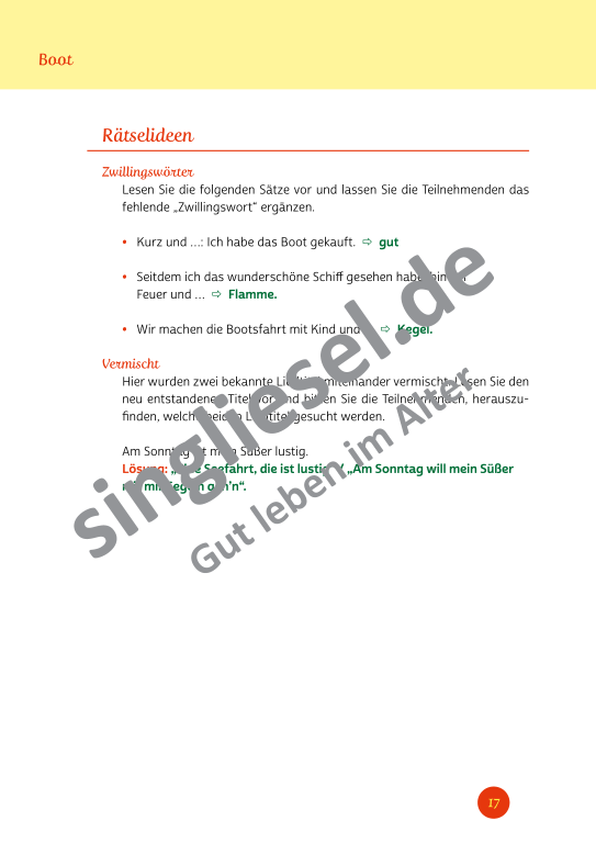 Beispielseiten der PDF: Kurzaktivierungen im Sommer - Beschätigungen für Senioren zum Thema kunterbunter Sommer Beispielseiten der PDF: Kurzaktivierungen im Sommer - Beschätigungen für Senioren zum Thema kunterbunter Sommer