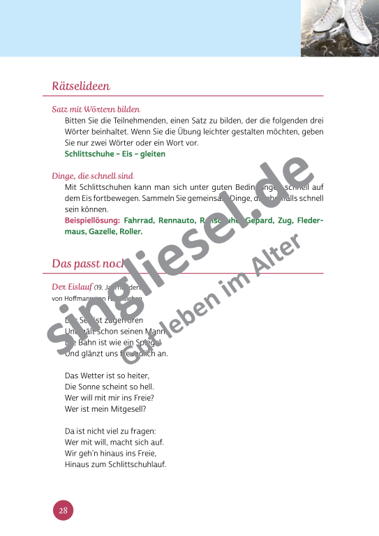 Beispielseiten aus der PDF Kurzaktivierung im Winter für Senioren mit Demenz - kreative Ideen zum Thema Winterzauber Beispielseiten aus der PDF Kurzaktivierung im Winter für Senioren mit Demenz - kreative Ideen zum Thema Winterzauber