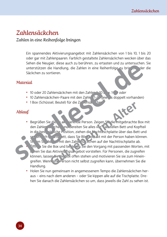 Beispielseiten aus Im Rhythmus der Bewegung - Kurzaktivierungen für bettlägerige Senioren mit Demenz als PDF-Download Beispielseiten aus Im Rhythmus der Bewegung - Kurzaktivierungen für bettlägerige Senioren mit Demenz als PDF-Download