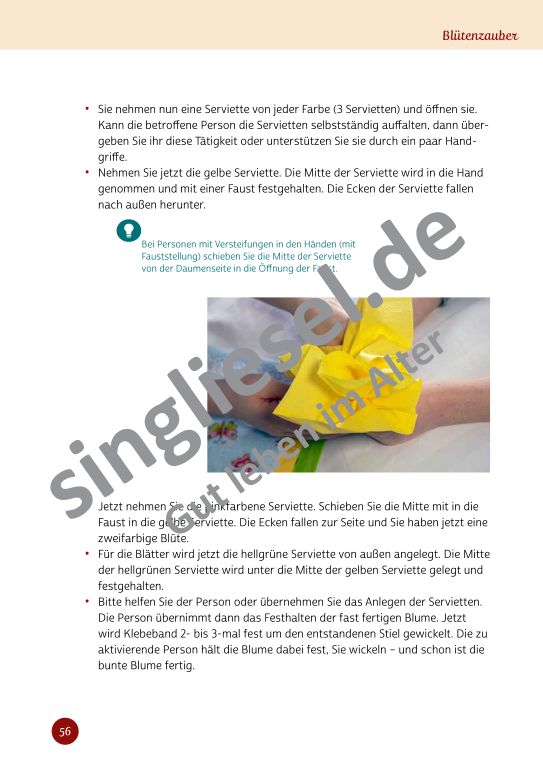 Beispielseiten aus Sinneswelten wecken - Kurzaktivierungen für bettlägerige Senioren mit Demenz als PDF-Download Beispielseiten aus Sinneswelten wecken - Kurzaktivierungen für bettlägerige Senioren mit Demenz als PDF-Download