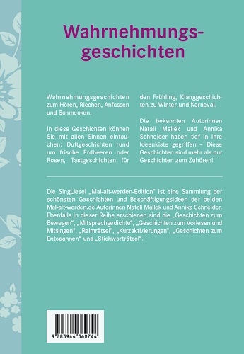 Wahrnehmungsgeschichten_fuer_Senioren-2 Wahrnehmungsgeschichten für Senioren. Mal-alt-werden-Edition Band 7. Vorlesegeschichten. Beschreibung