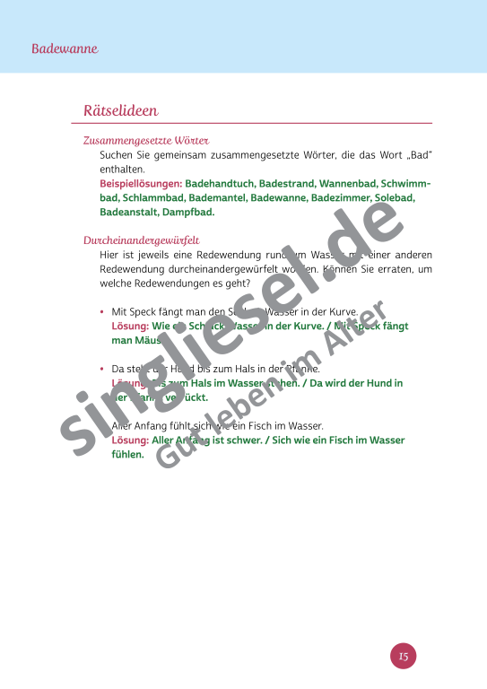 Beispielseiten aus der PDF Kurzaktivierungen im Winter für Senioren mit Demenz - kreative Ideen für gemütliche Winterstunden Beispielseiten aus der PDF Kurzaktivierungen im Winter für Senioren mit Demenz - kreative Ideen für gemütliche Winterstunden