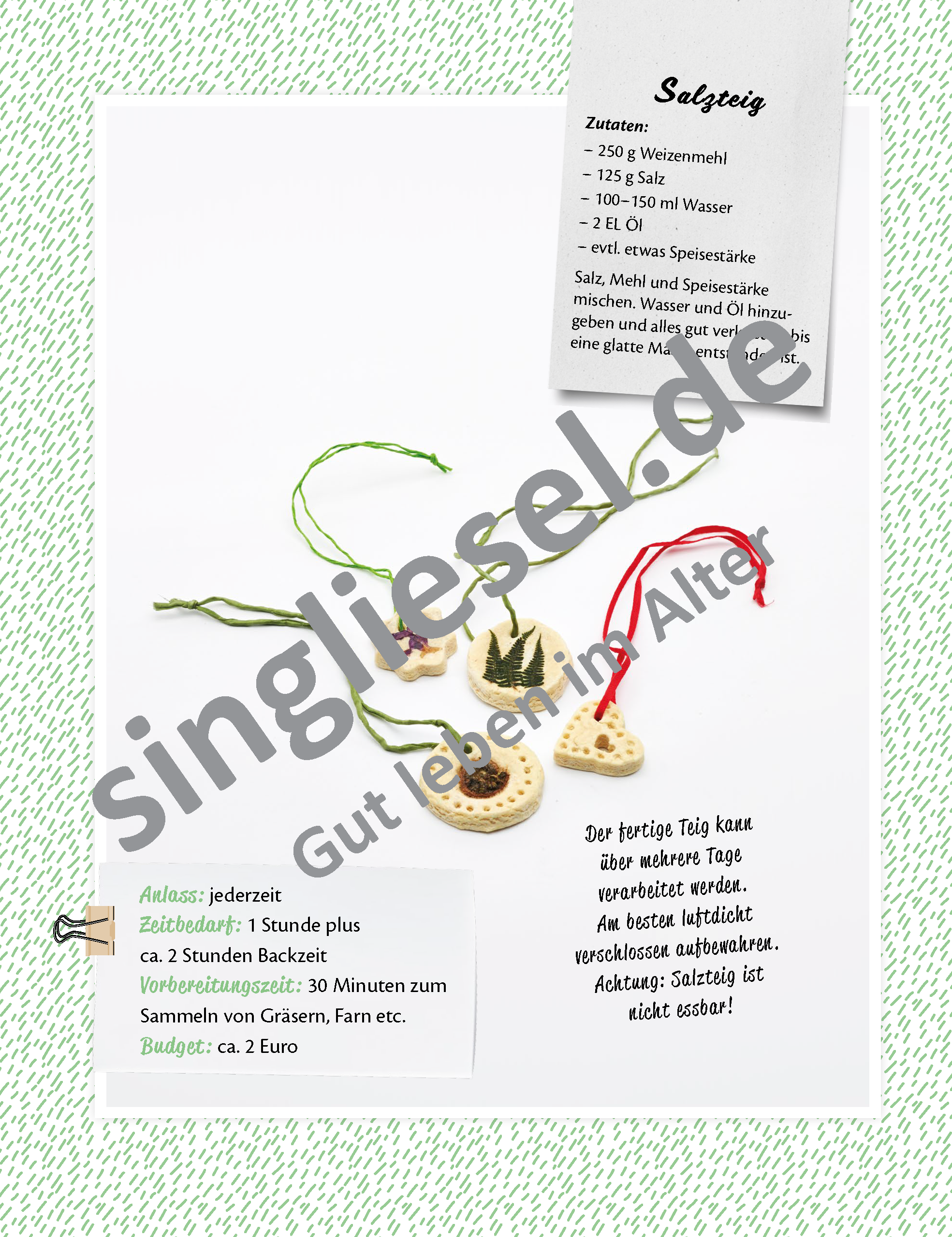 Bastelanleitung Salzteig - Senioren PDF