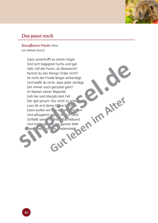 Beispielseiten der PDF: Kurzaktivierungen im Herbst - Beschätigungen für Senioren zum Thema Haus und Garten Beispielseiten der PDF: Kurzaktivierungen im Herbst - Beschätigungen für Senioren zum Thema Haus und Garten