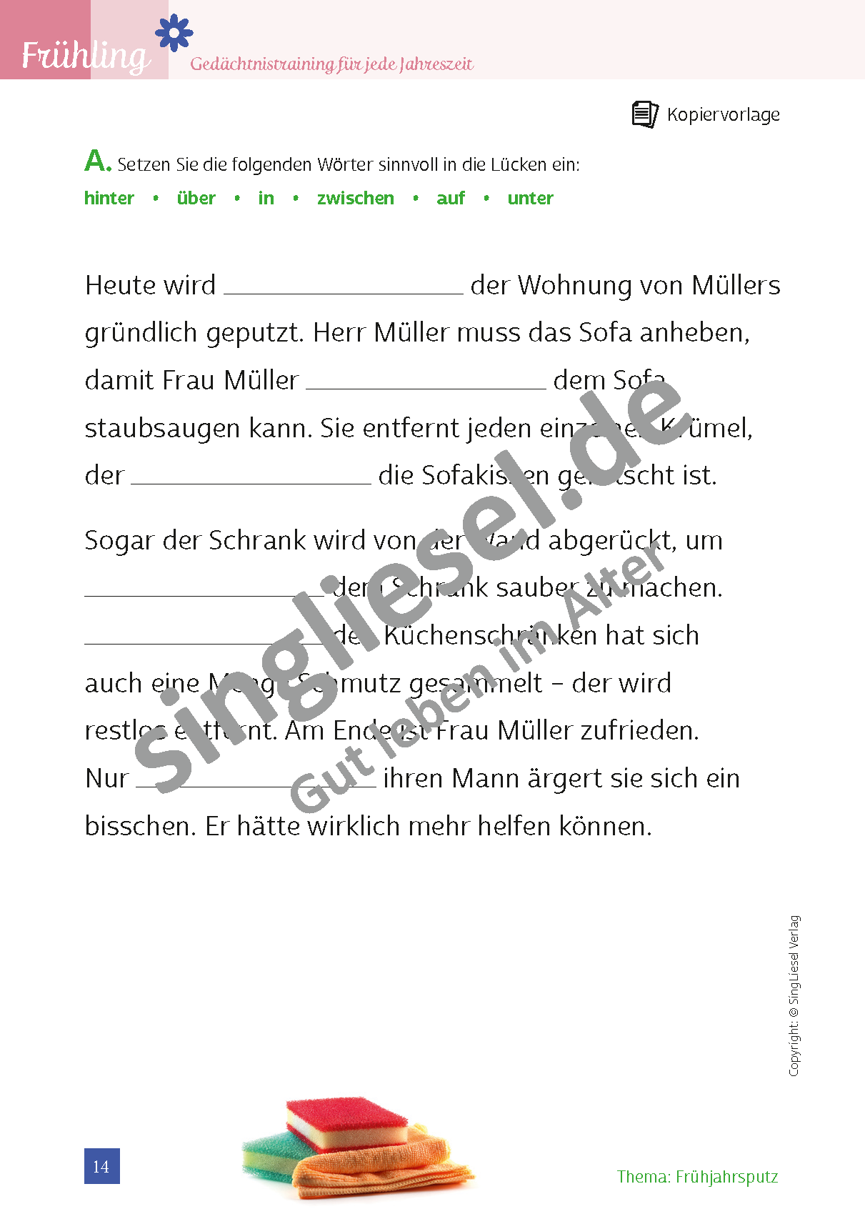 ESD-0001-036-004__Vorschau-14 Gedächtnistraining für Senioren Frühling Frühjahrsputz Lückentext