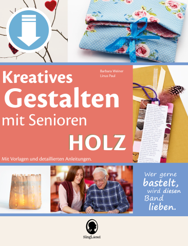 Seite 1 aus einem PDF-Buch mit Bastelideen für Senioren – einfache Handarbeiten mit Holz Seite 1 aus einem PDF-Buch mit Bastelideen für Senioren – einfache Handarbeiten mit Holz