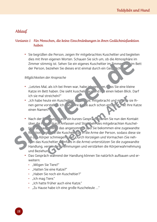 Beispielseiten aus Sinneswelten wecken - Kurzaktivierungen für bettlägerige Senioren mit Demenz als PDF-Download Beispielseiten aus Sinneswelten wecken - Kurzaktivierungen für bettlägerige Senioren mit Demenz als PDF-Download