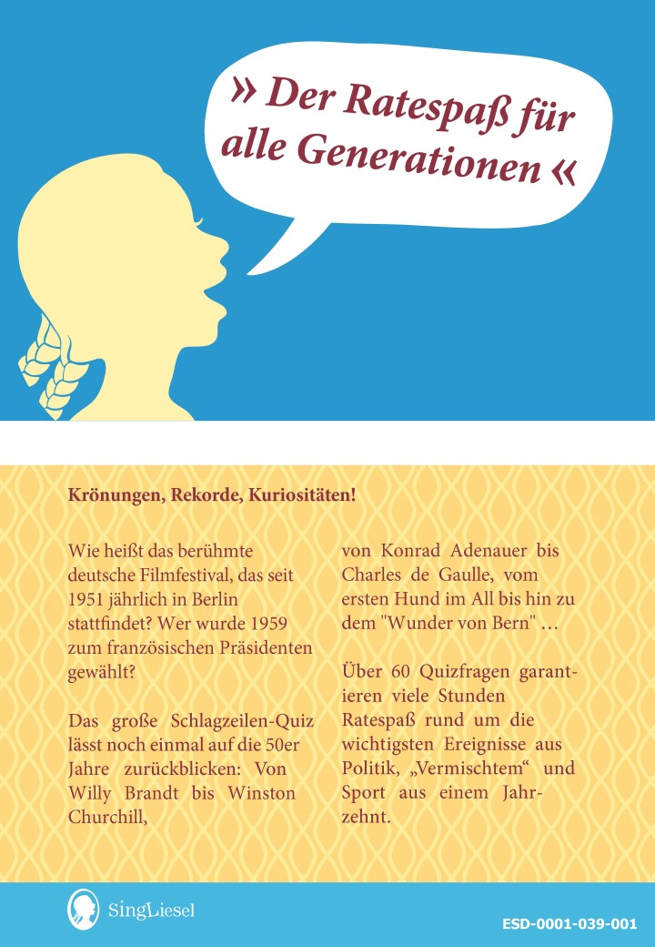 ESD-0001-039-001_U4 Das große Schlagzeilen-Quiz 50er – Als Sofort-Download fürs Handy, Tablet oder den PC