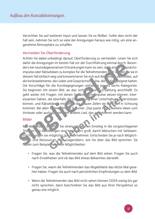 Beispielseiten aus der PDF Kurzaktivierung im Winter für Senioren mit Demenz - kreative Ideen für einen kunterbunten Winter Beispielseiten aus der PDF Kurzaktivierung im Winter für Senioren mit Demenz - kreative Ideen für einen kunterbunten Winter