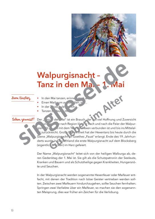 Beispielseiten aus: Von Ostern bis Pfingsten  - Aktivierungspaket zu Festen und Bräuche für Senioren als PDF-Download Beispielseiten aus: Von Ostern bis Pfingsten  - Aktivierungspaket zu Festen und Bräuche für Senioren als PDF-Download