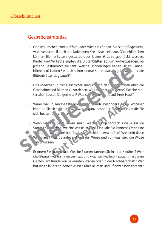Beispielseiten der PDF: Kurzaktivierungen im Sommer - Beschätigungen für Senioren zum Thema Wald und Wiese Beispielseiten der PDF: Kurzaktivierungen im Sommer - Beschätigungen für Senioren zum Thema Wald und Wiese