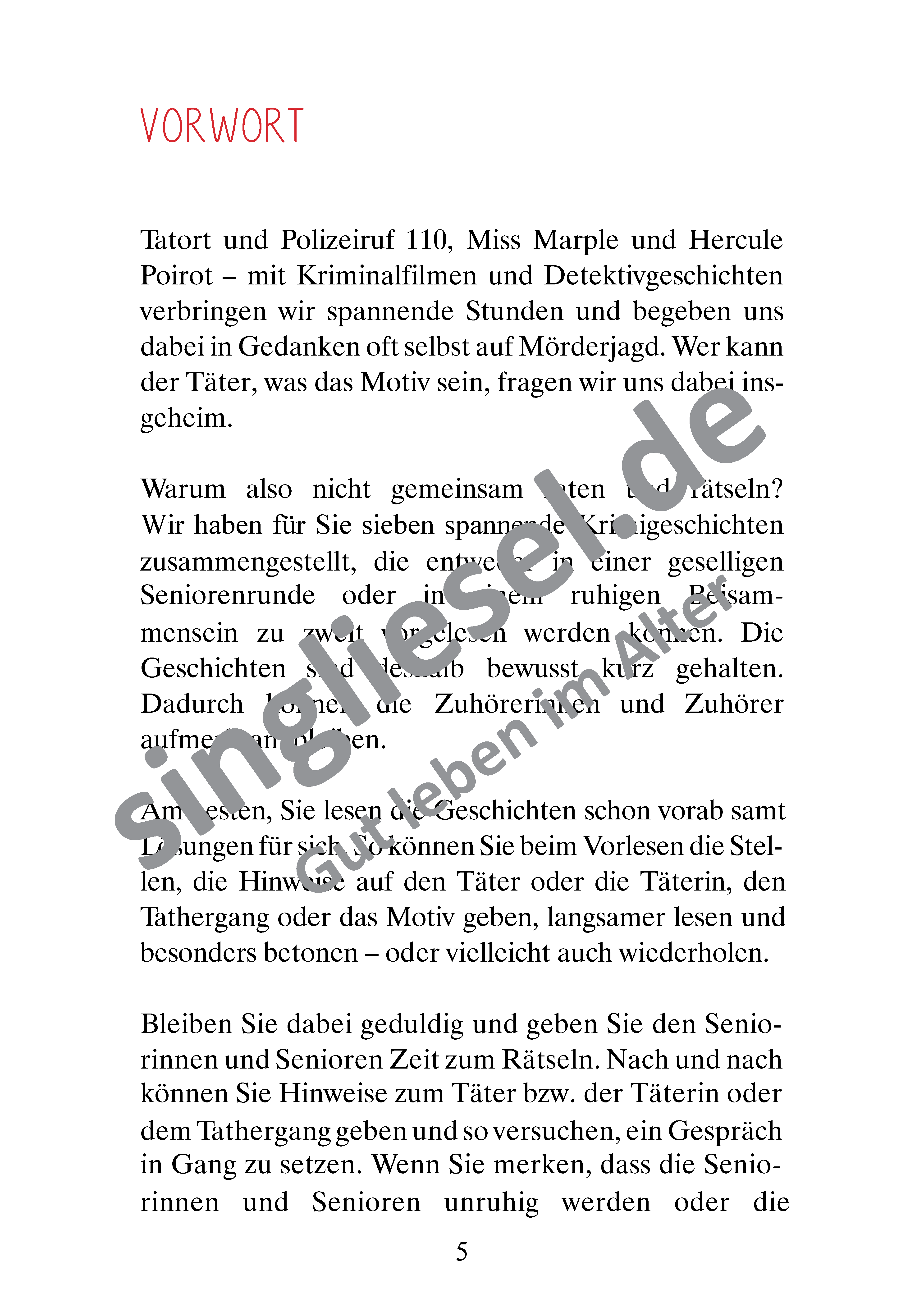 Beispielseiten aus Dem Täter auf der Spur - Krimi-Geschichten zum Vorlesen für Senioren als PDF-Download Beispielseiten aus Dem Täter auf der Spur - Krimi-Geschichten zum Vorlesen für Senioren als PDF-Download