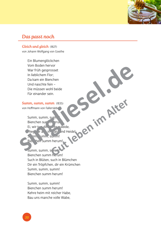 Beispielseiten der PDF: Kurzaktivierungen im Sommer - Beschätigungen für Senioren zum Thema Wald und Wiese Beispielseiten der PDF: Kurzaktivierungen im Sommer - Beschätigungen für Senioren zum Thema Wald und Wiese