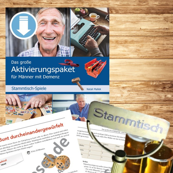 Cover des im Blogbeitrag „Die Fußball-WM 2026“ vorgestellten Artikels mit dem Titel: Stammtisch-Spiele – Das Aktivierungspaket für Männer mit Demenz