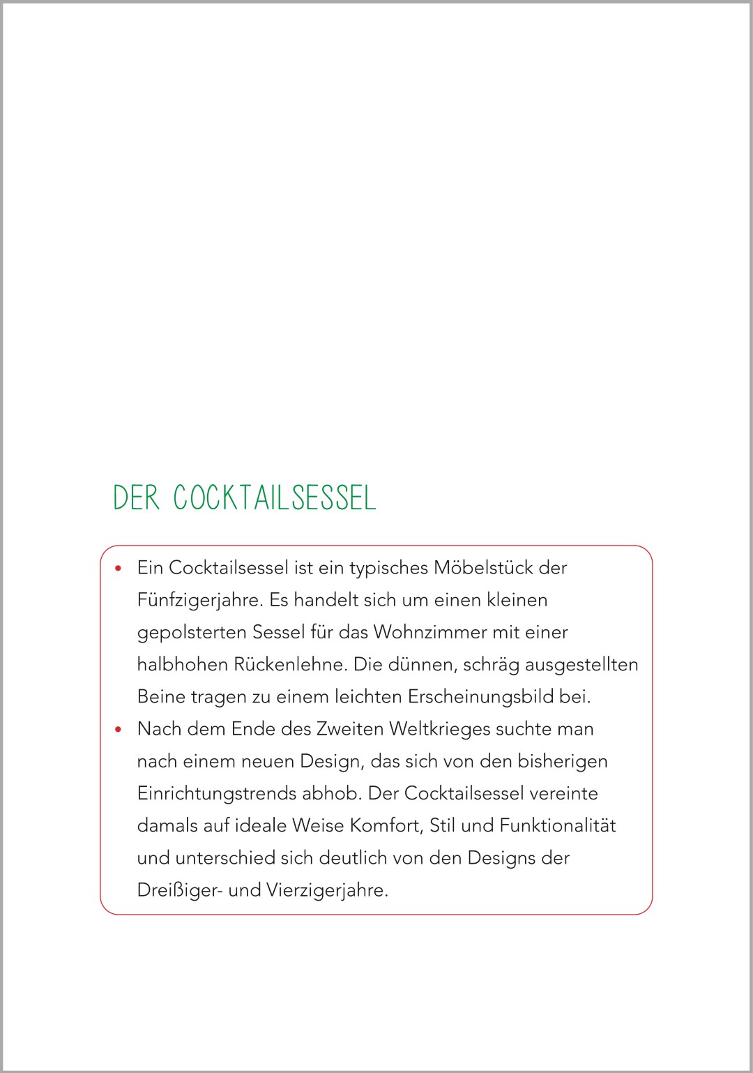 Beispielseite aus dem Buch "Kurzgeschichten für Senioren | Geschichten aus den 50ern"