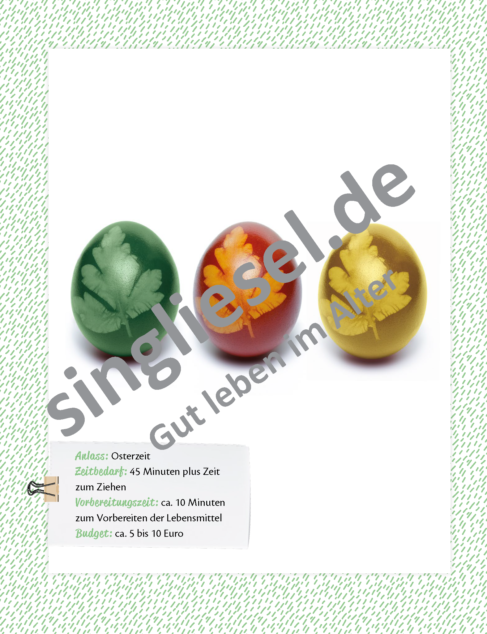 Beispielbild: Bastelanleitung für bunte Ostereier – kreative Beschäftigungsidee für Senioren mit Demenz als PDF-Download Beispielbild: Bastelanleitung für bunte Ostereier – kreative Beschäftigungsidee für Senioren mit Demenz als PDF-Download