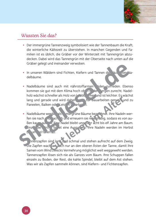 Beispielseiten aus der PDF Kurzaktivierungen im Winter für Senioren mit Demenz - kreative Ideen zum Thema Haus und Garten Beispielseiten aus der PDF Kurzaktivierungen im Winter für Senioren mit Demenz - kreative Ideen zum Thema Haus und Garten