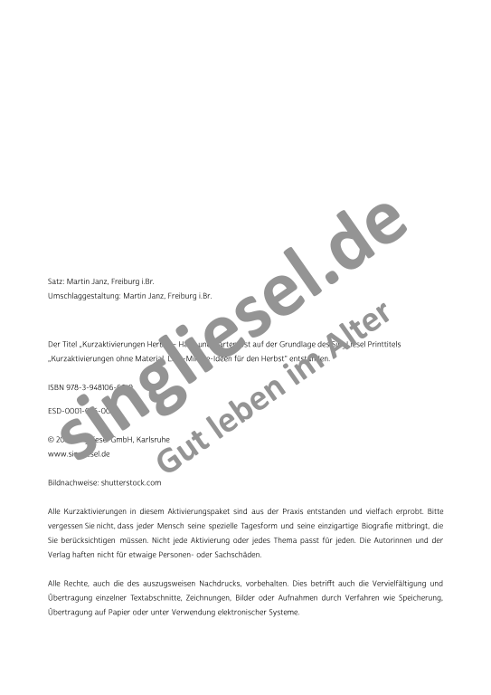 Beispielseiten der PDF: Kurzaktivierungen im Herbst - Beschätigungen für Senioren zum Thema Haus und Garten Beispielseiten der PDF: Kurzaktivierungen im Herbst - Beschätigungen für Senioren zum Thema Haus und Garten