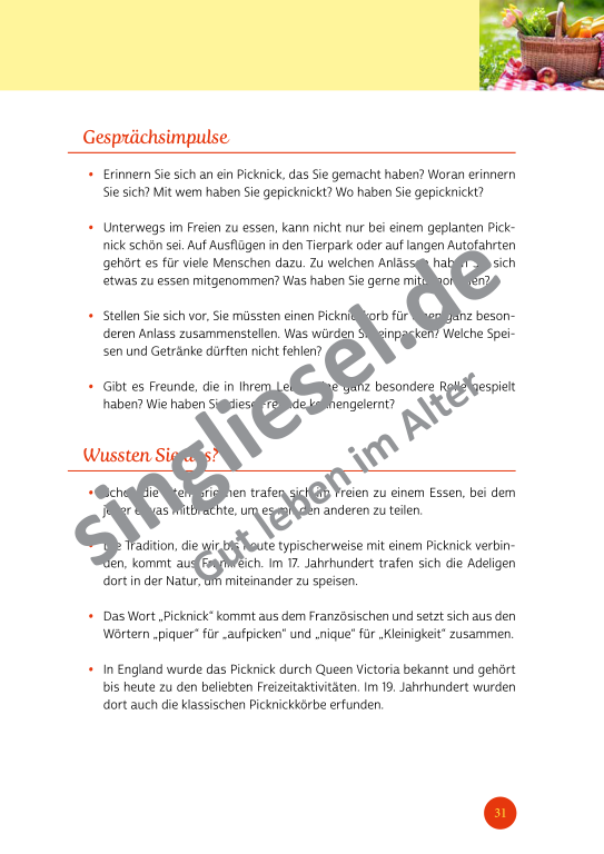 Beispielseiten der PDF: Kurzaktivierungen im Sommer - Beschätigungen für Senioren zum Thema Wald und Wiese Beispielseiten der PDF: Kurzaktivierungen im Sommer - Beschätigungen für Senioren zum Thema Wald und Wiese