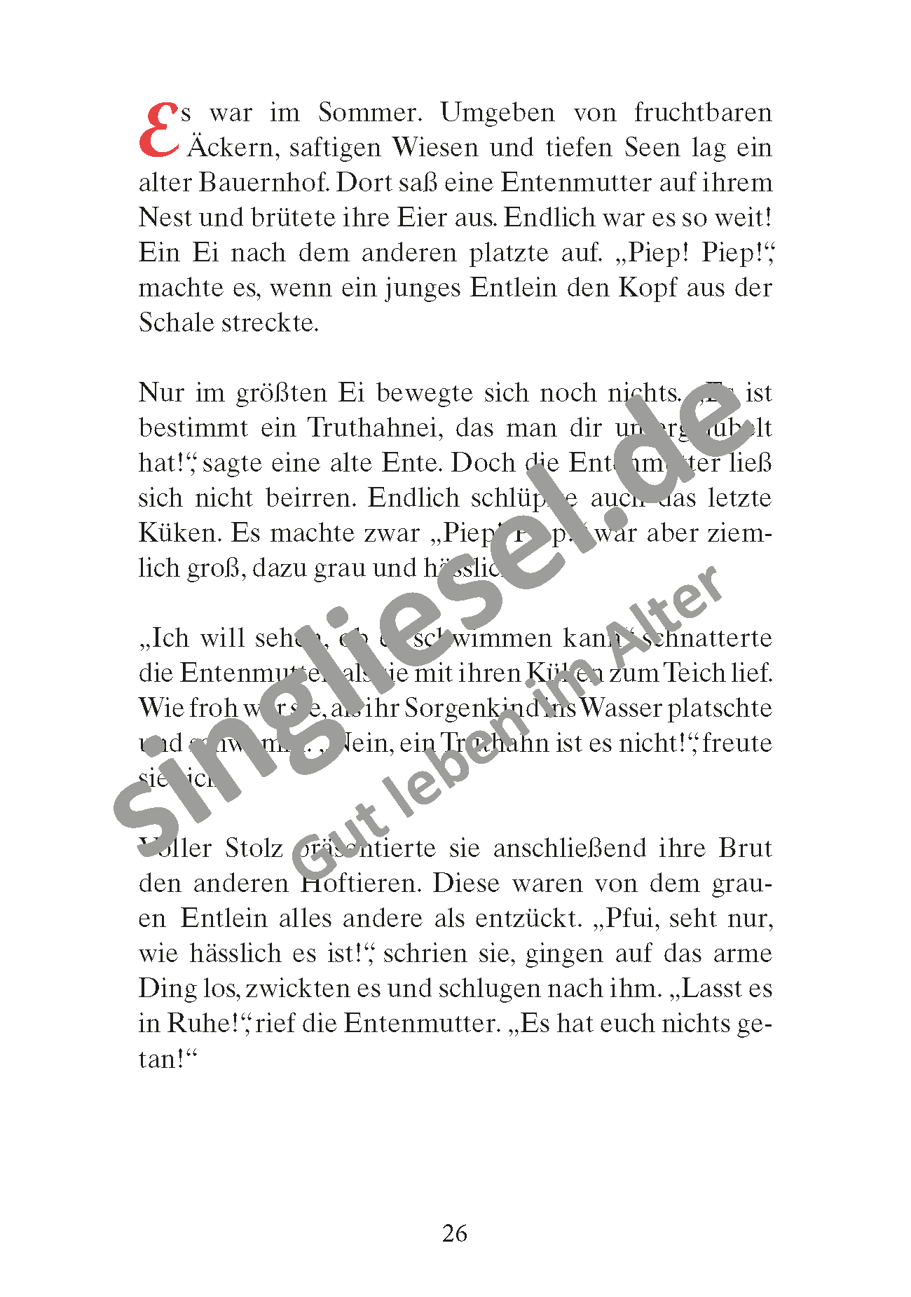 ESD-0001-054-003-Wasserzeichen_Seite_27 Märchen für Senioren. „Das hässliche Entlein“ u.v.m. (PDF) Vorlesegeschichte Seite 1